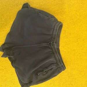 Brandy Melville Charcoal Waffle Knit Lounge Shorts